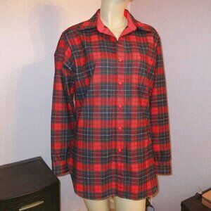 Vtg Pendleton Wool Shirt Mens Size M Tartan Button Up Western Cowboy USA Made